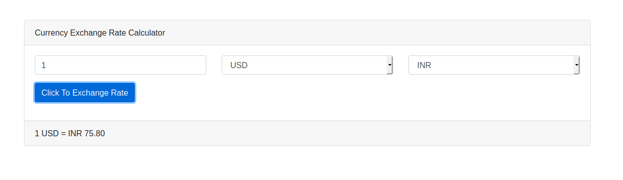 Laravel Currency Application