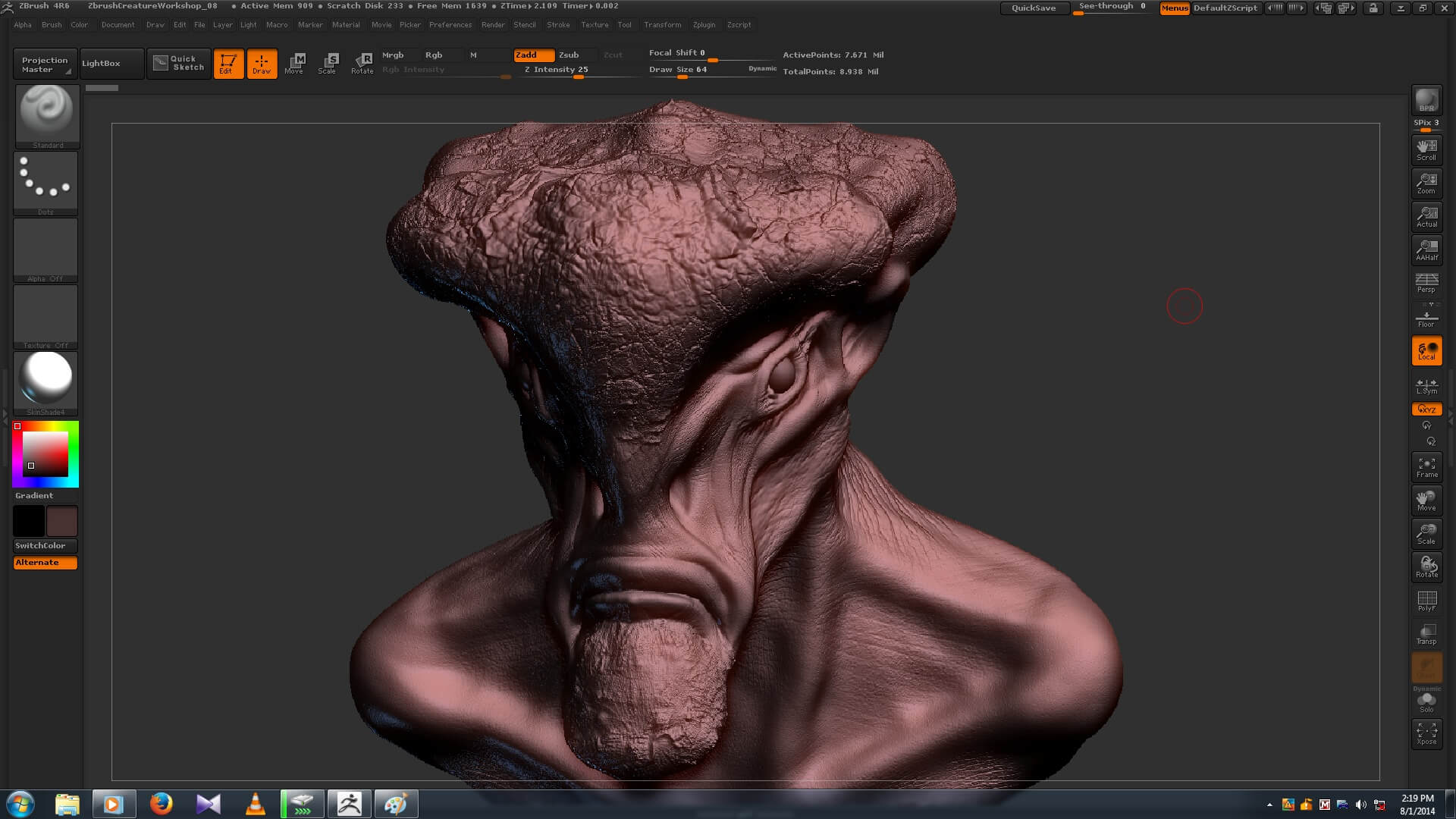 Alien Creature 3D Sculpture